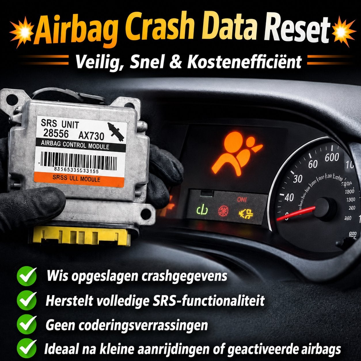 Airbag Module/Srs/Crash Module/, Auto diversen, Tuning en Styling, Ophalen of Verzenden