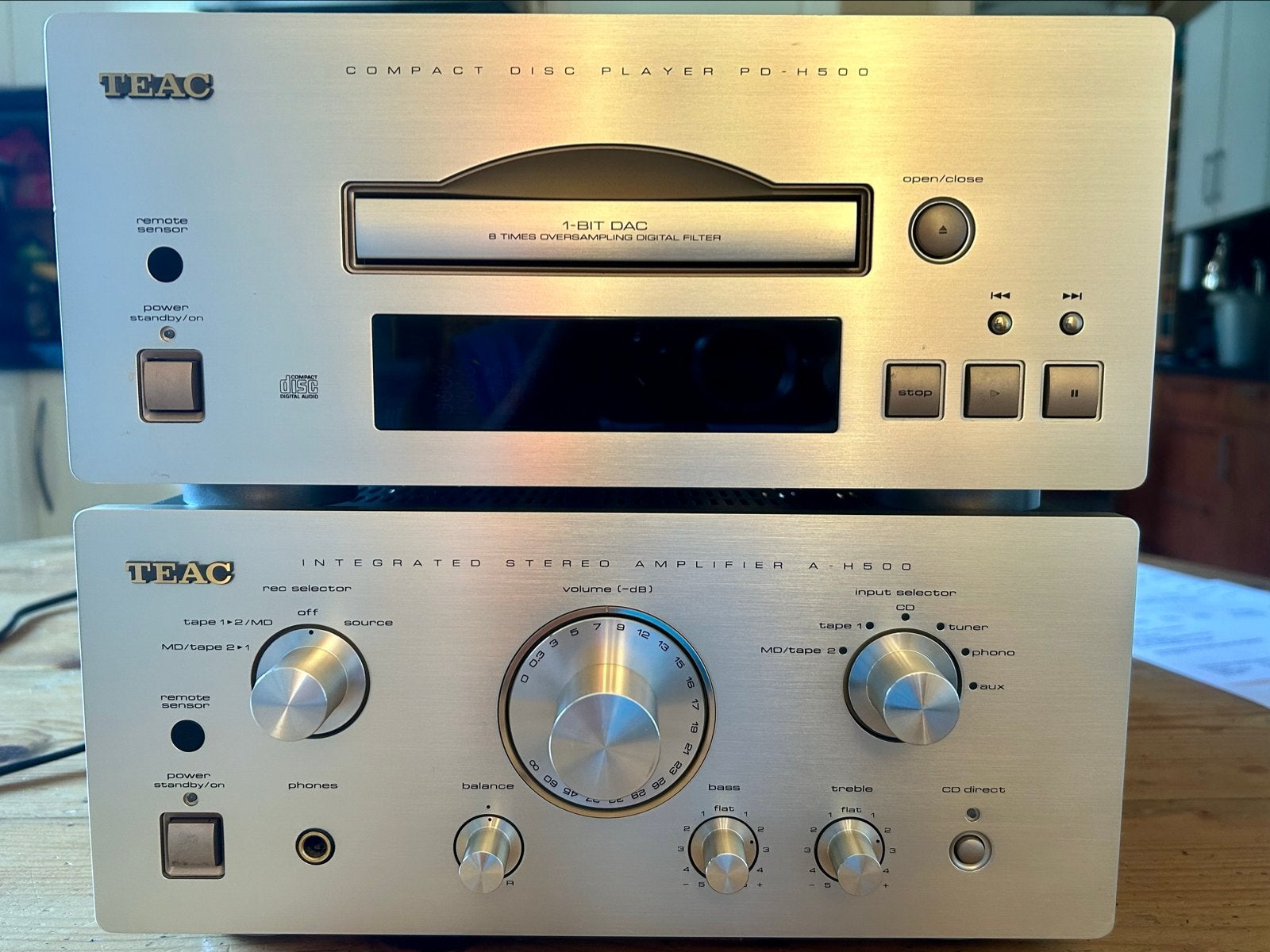 TEAC PD-H500 CD-speler & A-H500 Versterker Set, Ophalen of Verzenden, Zo goed als nieuw, Overige merken