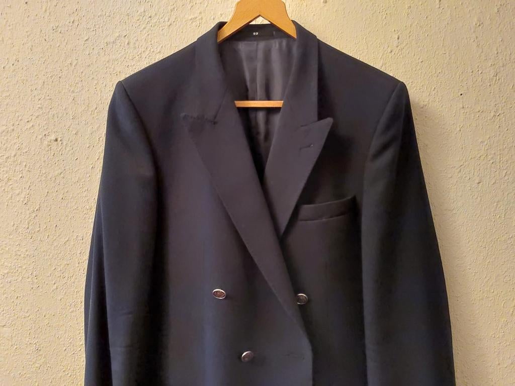 Donkerblauwe blazer Dick Holthaus - Maat 52, Kleding | Heren, Kostuums en Colberts, Ophalen of Verzenden, Zo goed als nieuw, Maat 52/54 (L)