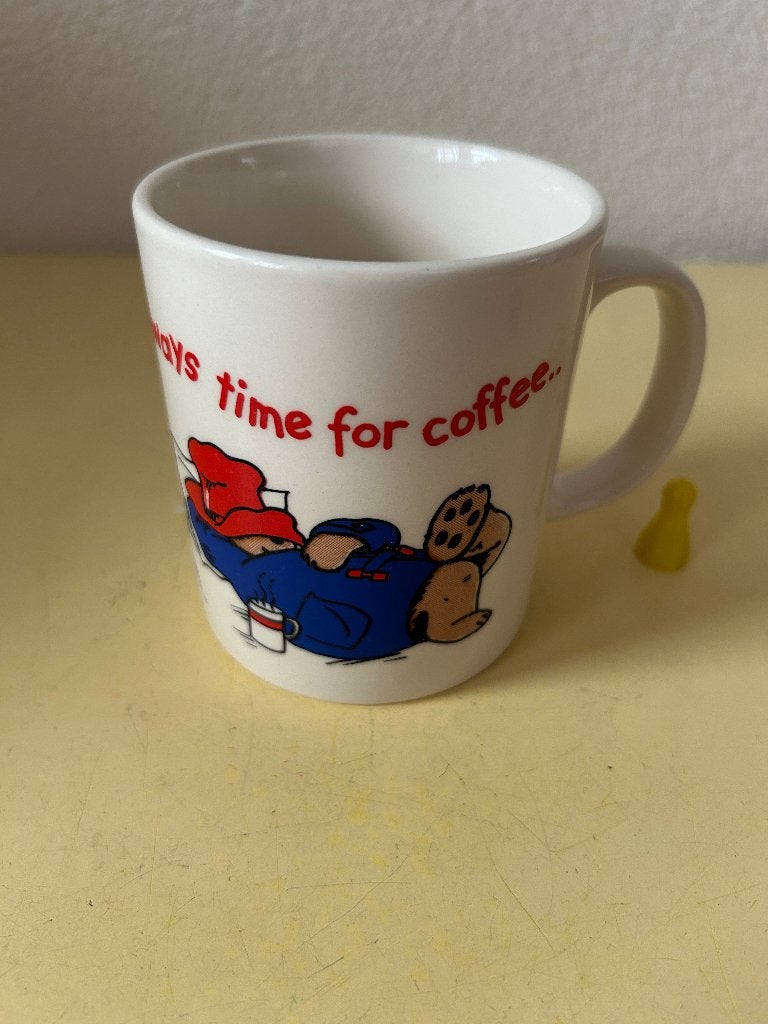 Vintage Beertje Paddington mok Douwe Egberts 1995, Keramiek, Ophalen of Verzenden, Zo goed als nieuw, Overige stijlen