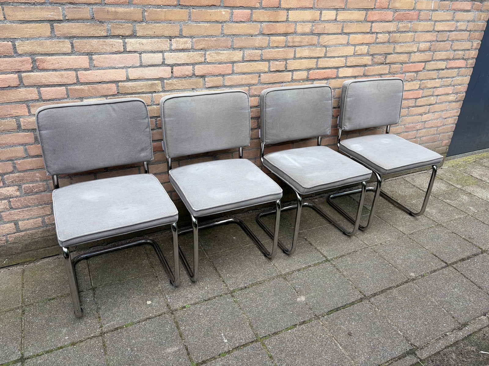 🪑✅ 4 Zuiver Ridge Buisframe Stoelen ⬅️, Ophalen, Gebruikt, Vier, Stof
