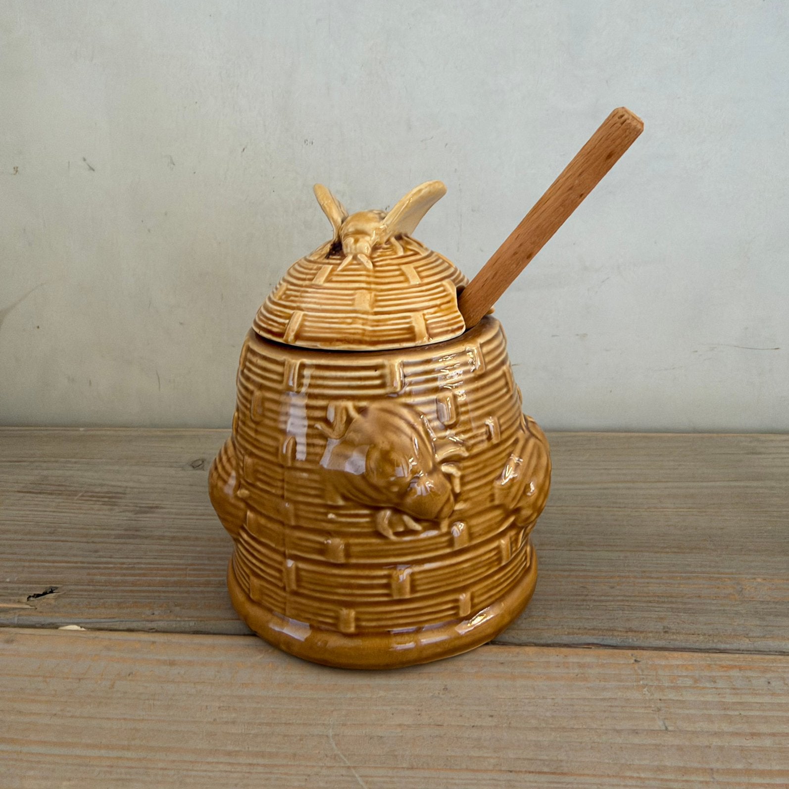 Honingpot honingpotje bijenkorf honing pot  ong 12 cm hoog, Ophalen of Verzenden