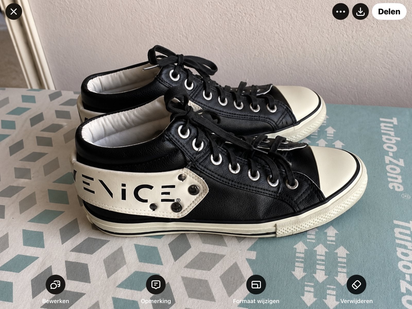 Venice sneakers, zwart, maat 38, Verzenden, Zwart, Sneakers of Gympen, Zo goed als nieuw