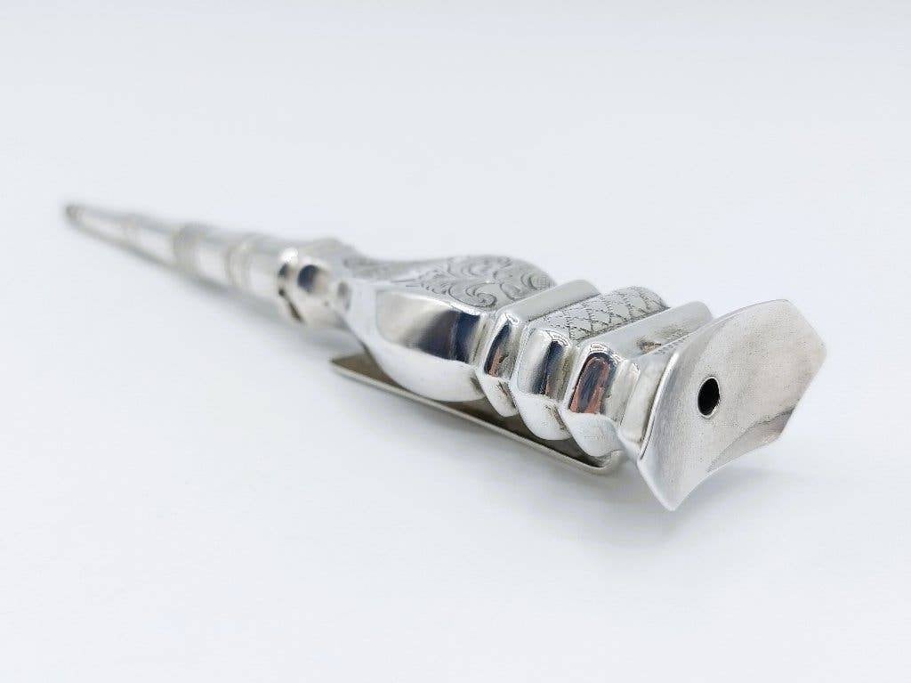Zilveren breipenhouder, H. Ament, Joure, ca. 1870, Verzenden, Zilver