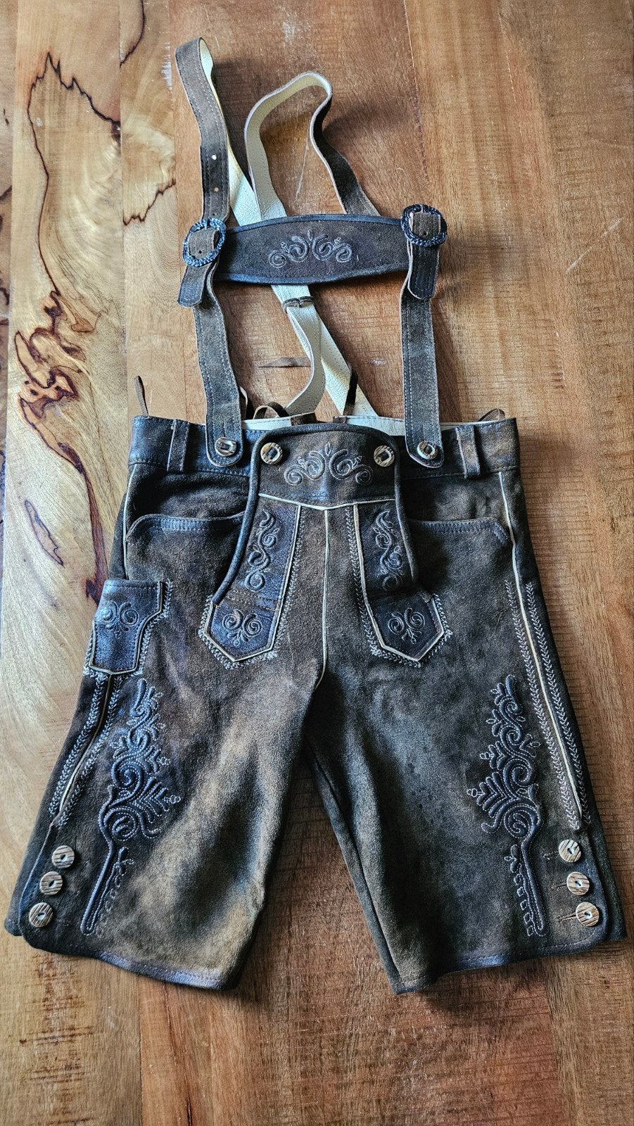 Mooie Leren Lederhosen Country Maddox - Maat 44  Oktoberfest, Ophalen of Verzenden, Zo goed als nieuw, Kleding, Country Maddox
