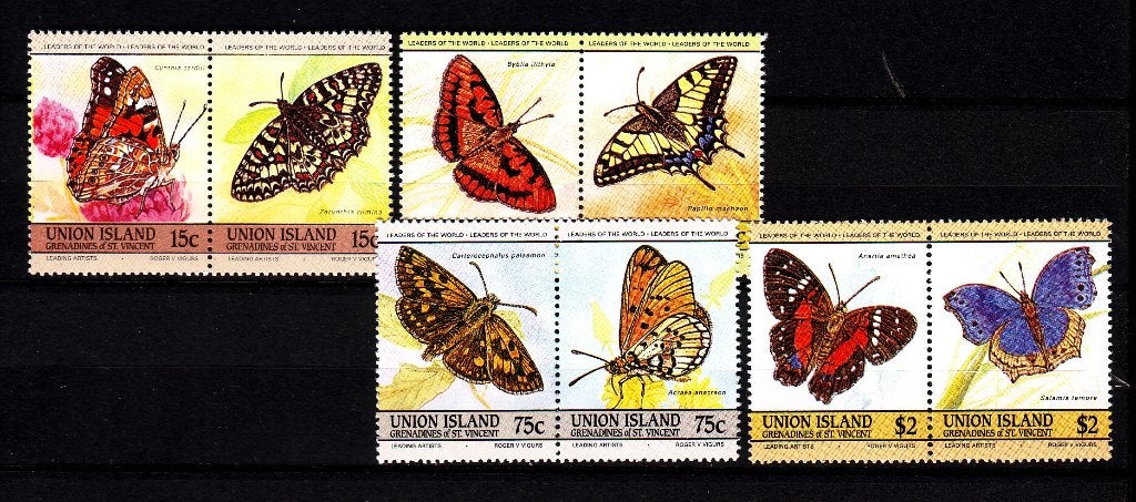TSS Kavel 10029 Union Island vlinders st Vincent pf 1985, Ophalen, Postfris, Midden-Amerika