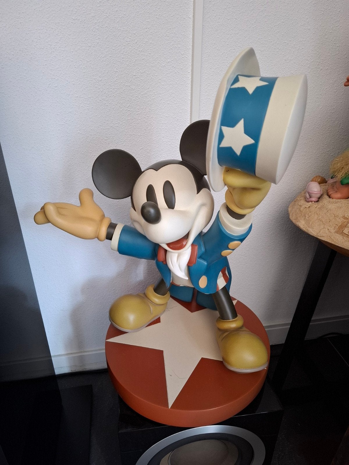 uniek Disney beeld mickey mouse uncle sam usa, Ophalen, Mickey Mouse, Zo goed als nieuw, Beeldje of Figuurtje