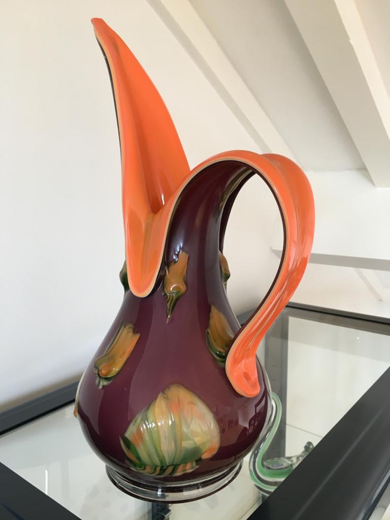 Goldan Talast - Noors Design Vaas -Aubergine Paars en Oranje, Ophalen