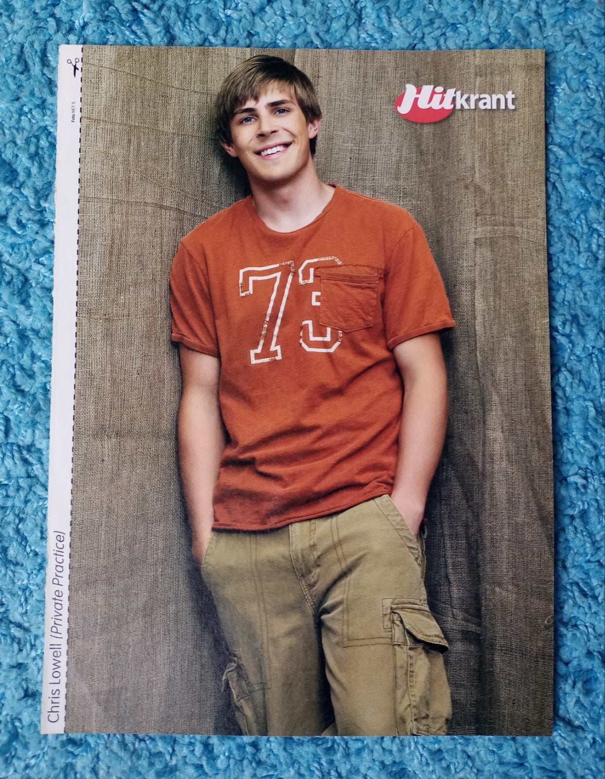 Chris Lowell poster hitkrant, Rechthoekig Staand, A4 of kleiner, Nieuw, Ophalen of Verzenden