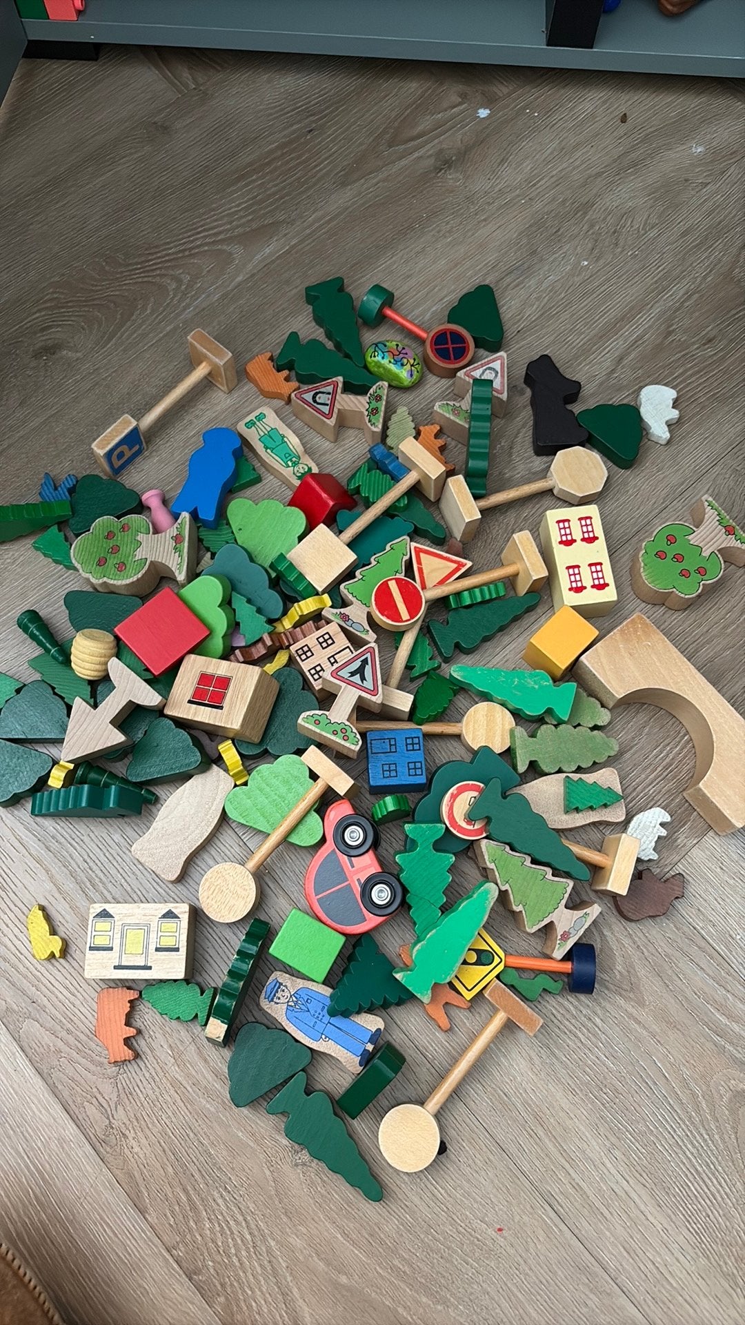 Houten loose parts, Kinderen en Baby's, Speelgoed | Houten speelgoed, Ophalen, Gebruikt, Overige typen