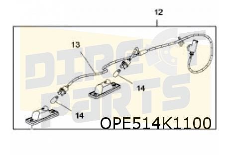 Opel Karl (6/15-9/19) kentekenplaatverlichtingsset L+R compl, Auto-onderdelen, -, Verzenden, -, Opel