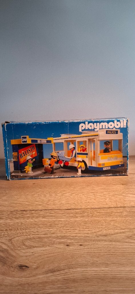 Zeldzame Playmobil 3782 Vintage Stadsbus & Station Balisto, Gebruikt, Complete set, Voertuig, Onbekend