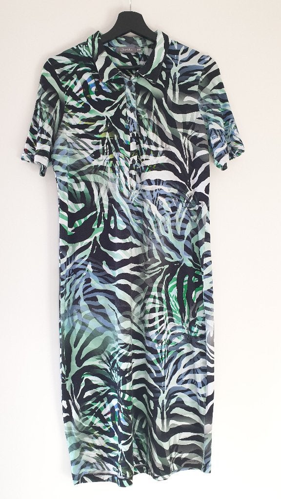 Geisha Midi Blousejurk / Doorknoopjurk maat M / 38, Maat 38/40 (M), Geisha, Ophalen of Verzenden, Knielengte