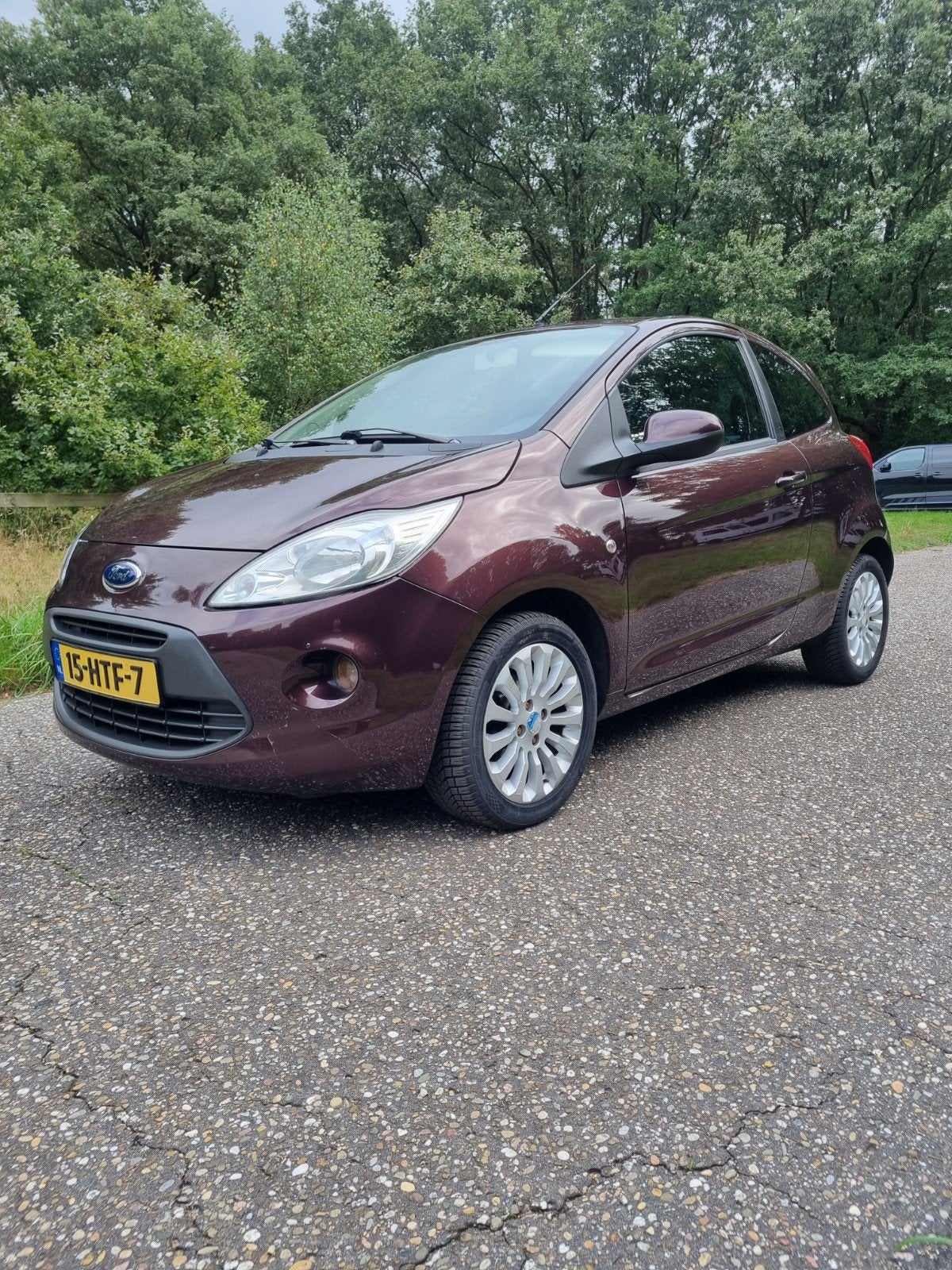 Ford Ka 1.2 51KW 2009 Bruin airco!, Auto's, Voorwielaandrijving, Stof, 1242 cc, 4 cilinders