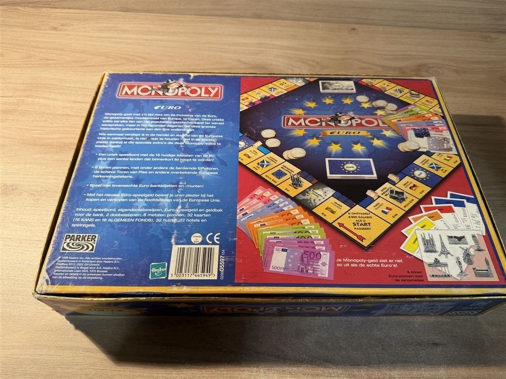 Monopoly euro editie - s6725, Hobby en Vrije tijd, Gezelschapsspellen | Bordspellen, Verzenden, Zo goed als nieuw