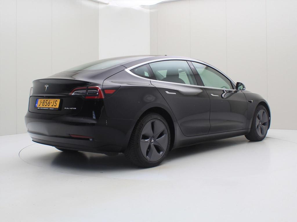 Tesla Model 3 Long-Range AWD 351pk 75 kWh 89.9% SoH [ AUTOPI, Auto's, Tesla, Automaat, Zwart, Zwart, Origineel Nederlands