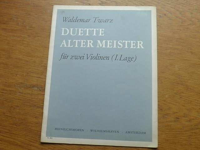 Waldemar twarz - duette alter meister -voor 2 violen, Gebruikt, Klassiek, Ophalen of Verzenden, Viool of Altviool