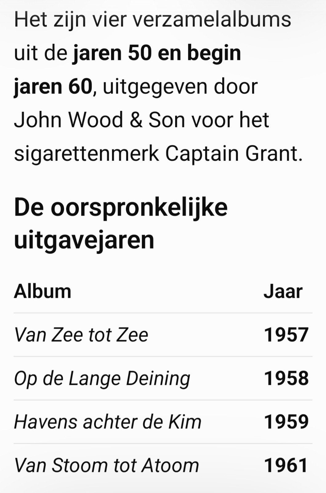 4x Vintage Captain Grant Plaatjesalbums - Jaren '50/'60, Boeken, Ophalen of Verzenden, Gelezen, G. A. J. Bovens - G. J. Frans Naerebout