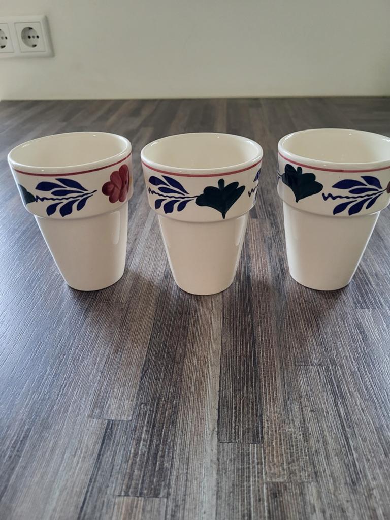 Boerenbont melkbeker (10cm) / prijs per stuk, Nieuw, Ophalen of Verzenden, Kop(pen) en/of Schotel(s), Aardewerk