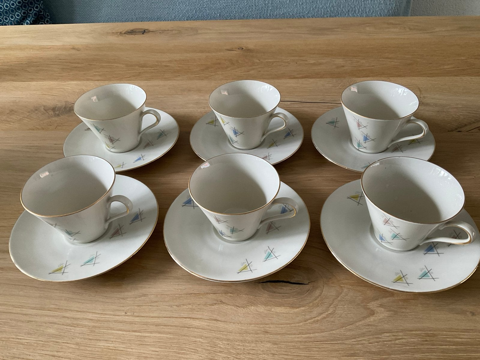 6 kop en schotels Bareuther Noisette, Ophalen of Verzenden
