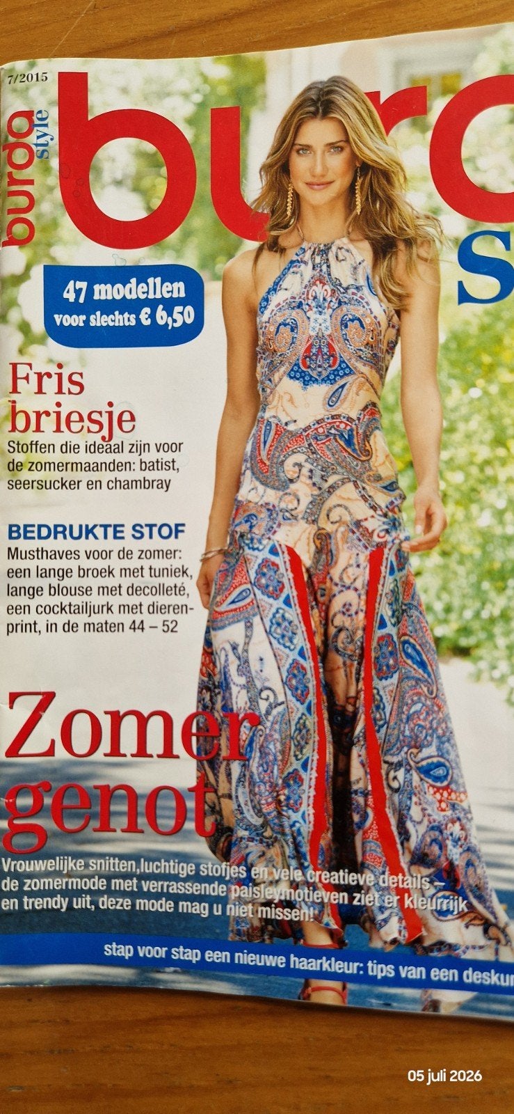 Burda Style magazine juli 2015, Ophalen of Verzenden, Vrouw, Burda