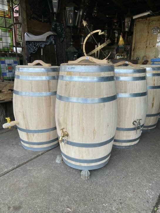 Houten regentonnen / wijnvaten / vaten / statafels bartafels, Ophalen, 150 liter of meer, Handelsondernemingdeeekhoorn@hotmail.com