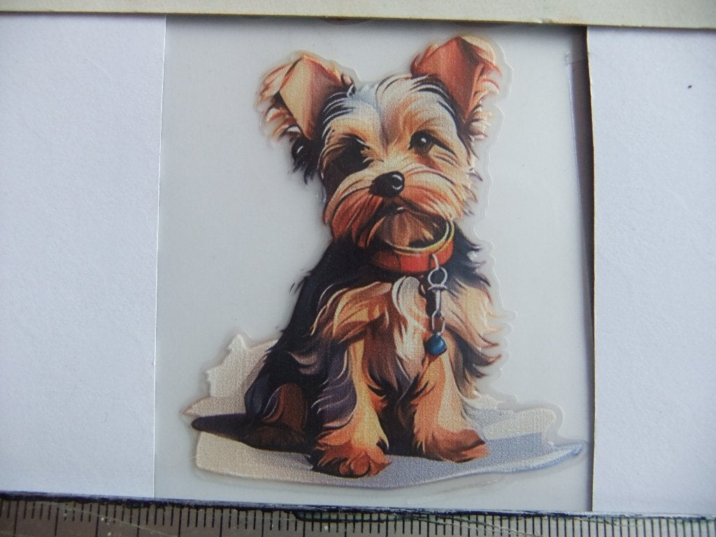 Leuke Yorkshire terrier Sticker voor Mokken en Meer, Overige merken, Keramiek, Nieuw, Modern