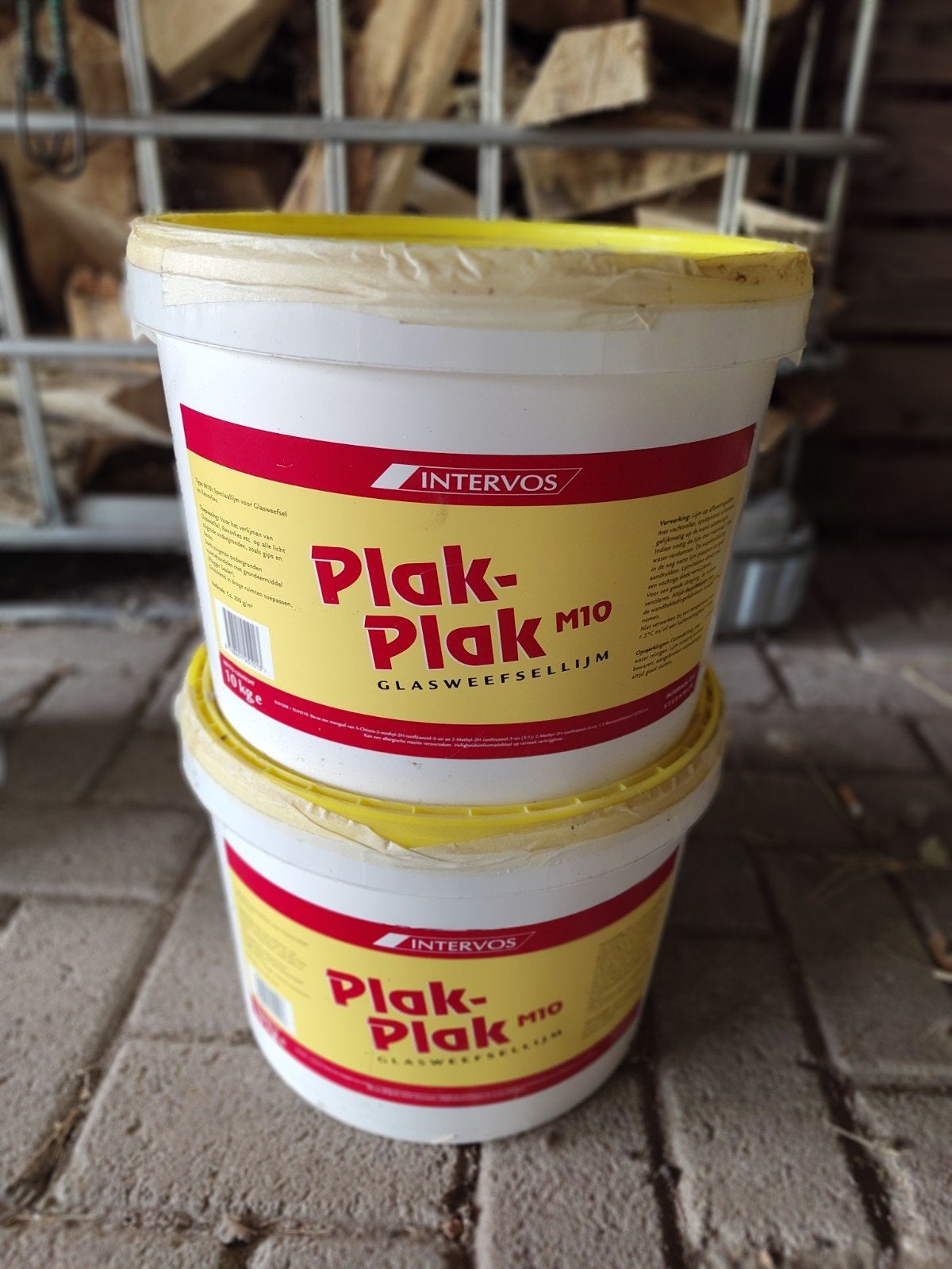 Intervos Plak-Plak Glasweefsellijm M10 - 2x10kg voor 100m2, Huis en Inrichting, Ophalen, Overige patronen, Overige typen, Overige merken