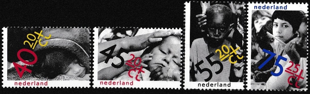 Kinderzegels, kinderrechten – MNH – NVPH 1186-1189, Verzenden, Na 1940, Postfris