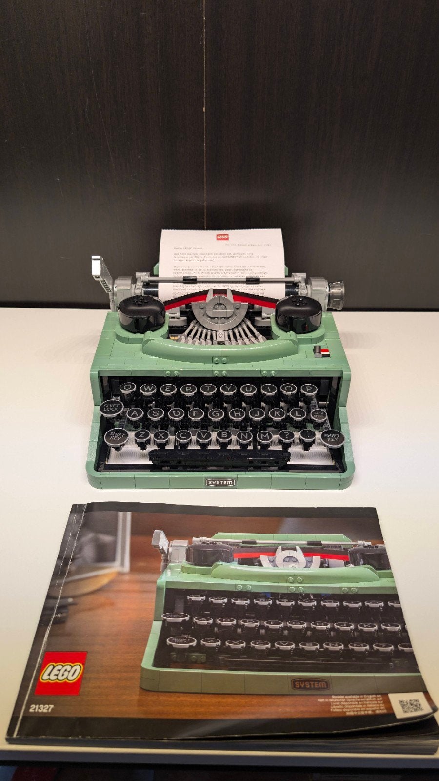 LEGO Typewriter typemachine - 21327, Lego, Compleet, Ophalen of Verzenden, Zo goed als nieuw