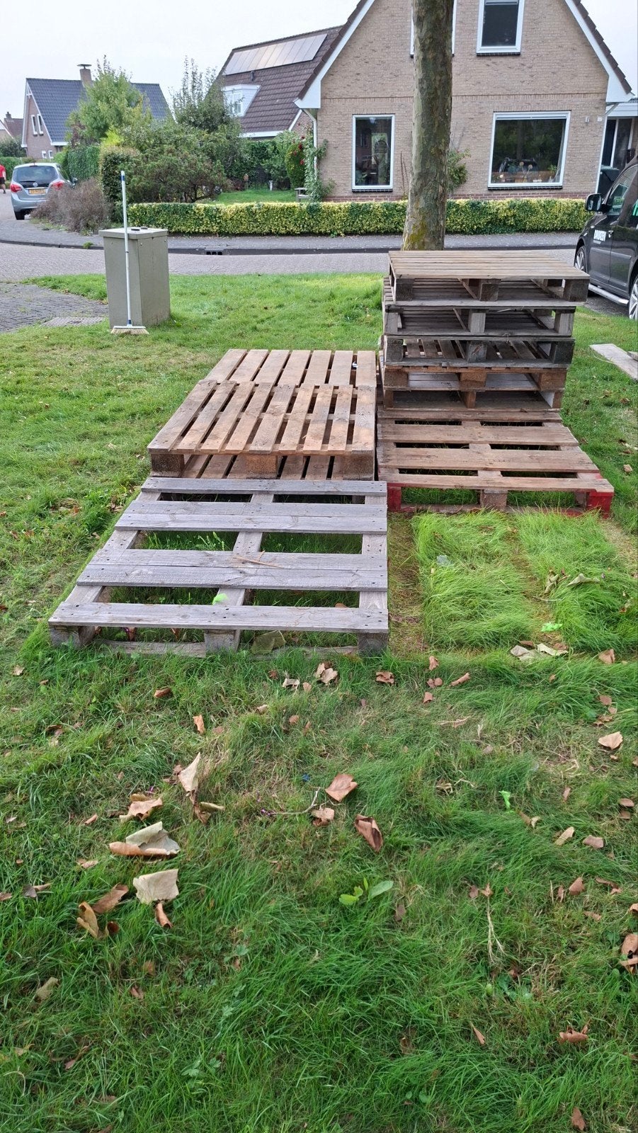 Diverse pallets voor tuin of project, Ophalen, Gebruikt, Hout, 50 tot 100 mm