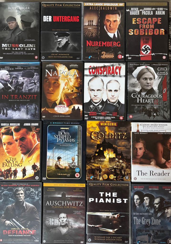 17x Oorlogfilms - WO2, Colditz, Auschwitz, Grey Zone e.a., Cd's en Dvd's, Overige genres, Ophalen of Verzenden, Zo goed als nieuw