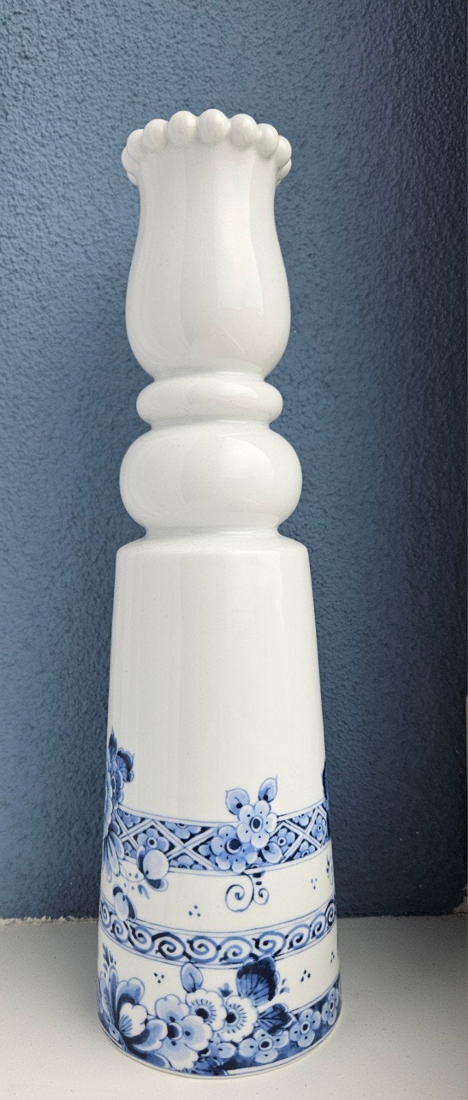 Marcel Wanders vaas Delfts blauw, Huis en Inrichting, Ophalen of Verzenden, Zo goed als nieuw, Blauw, 30 cm
