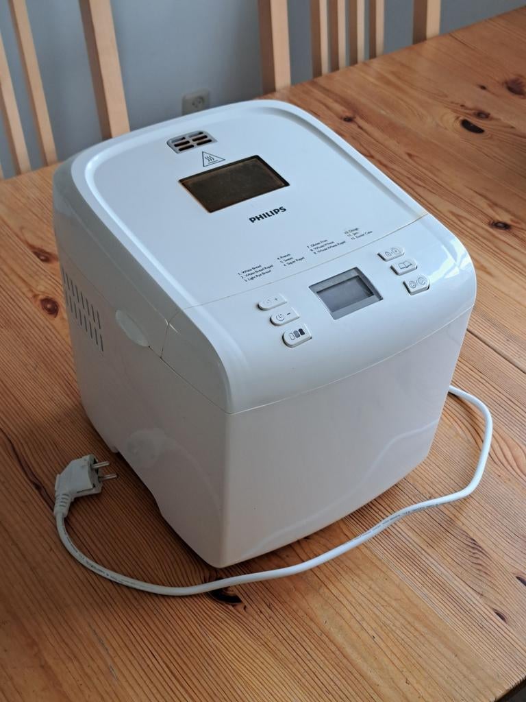 Philips Broodbakmachine HD9015, Witgoed en Apparatuur, Broodbakmachines, Gebruikt, Kijkvenster, 800 tot 1200 gram deeg, Ophalen