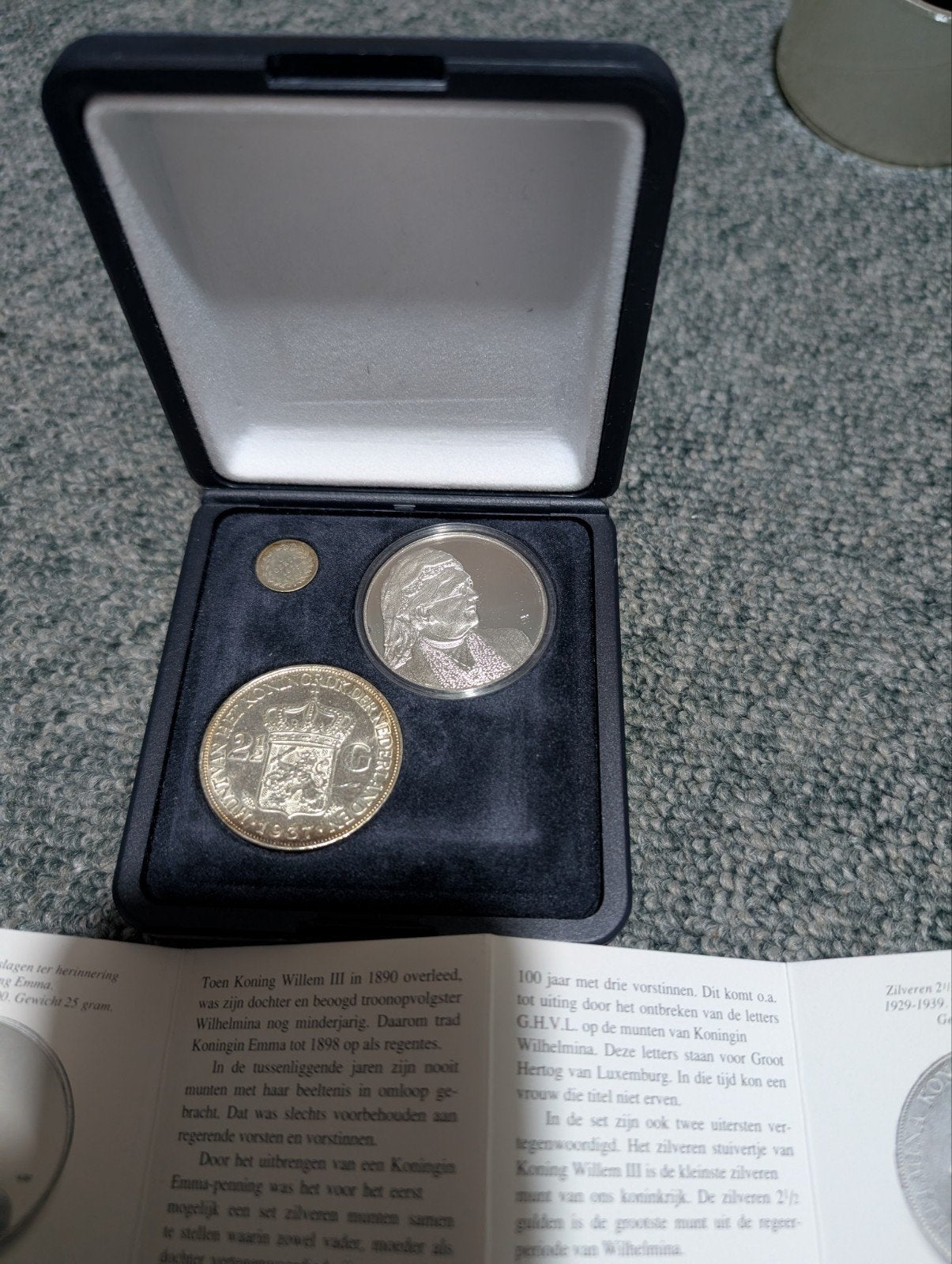 Koningin Emma zilveren muntenset (3 munten), Ophalen of Verzenden, Koningin Wilhelmina, Setje, Zilver