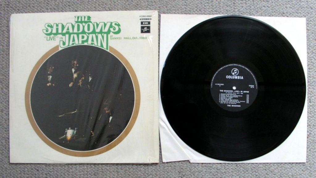 The Shadows – "Live" In Japan Oct. 1969 14 nrs LP 1970 ZGAN, Ophalen of Verzenden, Zo goed als nieuw, Inclusief binnenhoes, 12 inch