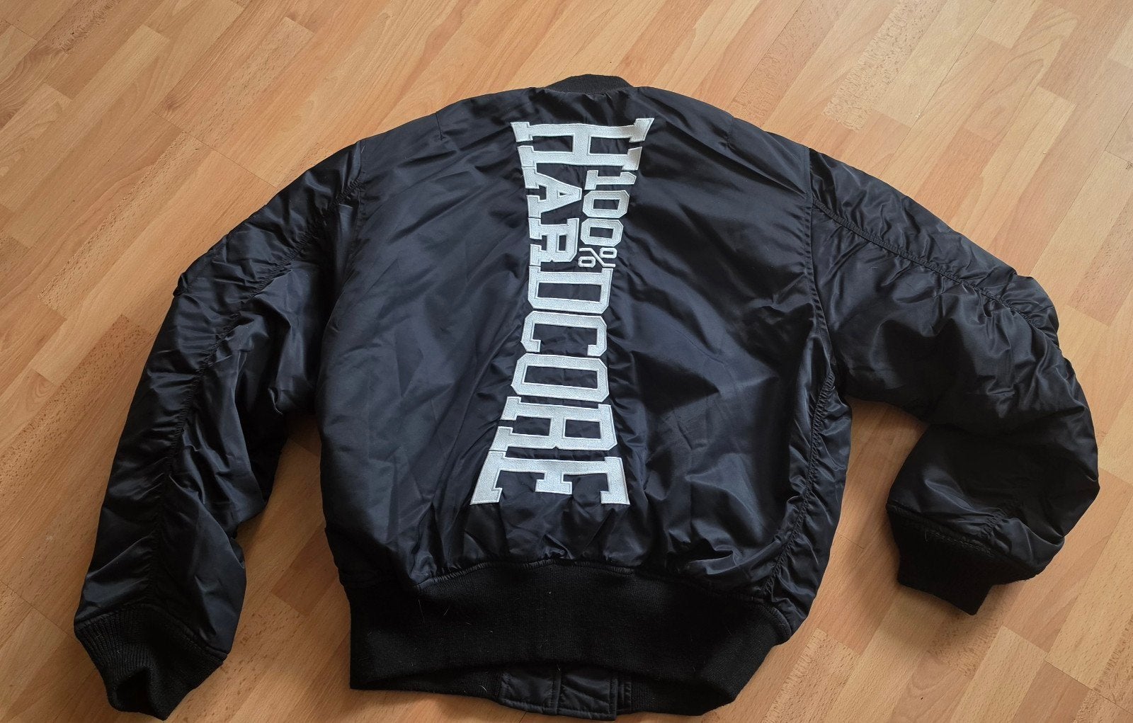 100% Hardcore Bomberjack - Maat L - Zo goed als nieuw, Maat 52/54 (L), Zwart, 100% Hardcore, Ophalen of Verzenden