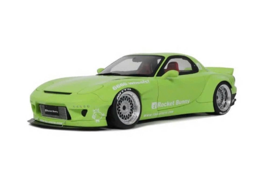 MAZDA RX7 ROCKET BUNNY AERO Groen '15 OTTOMOBILE 1/18 OT1155, Verzenden, Nieuw, Auto, OttOMobile