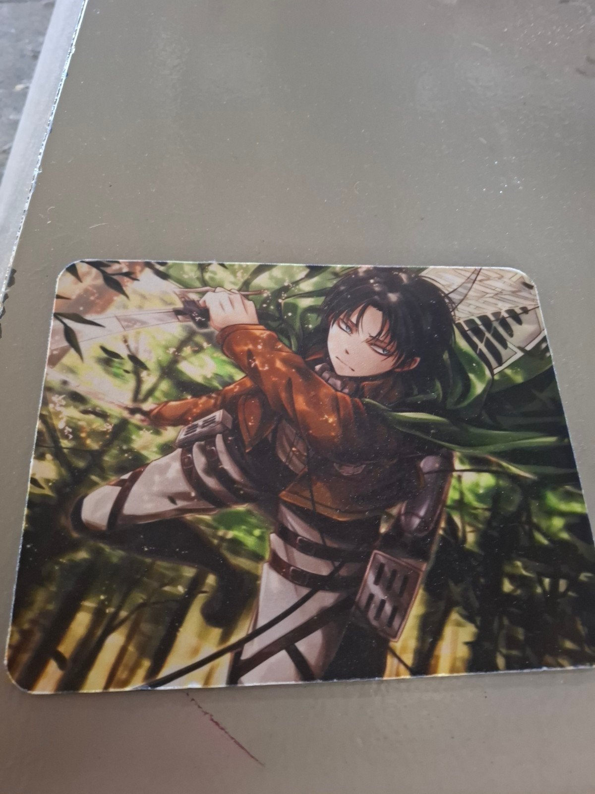 Anime Muismat - Attack on Titan Levi Ackerman, Ophalen of Verzenden, Gaming muismat, Gebruikt, Onbekend