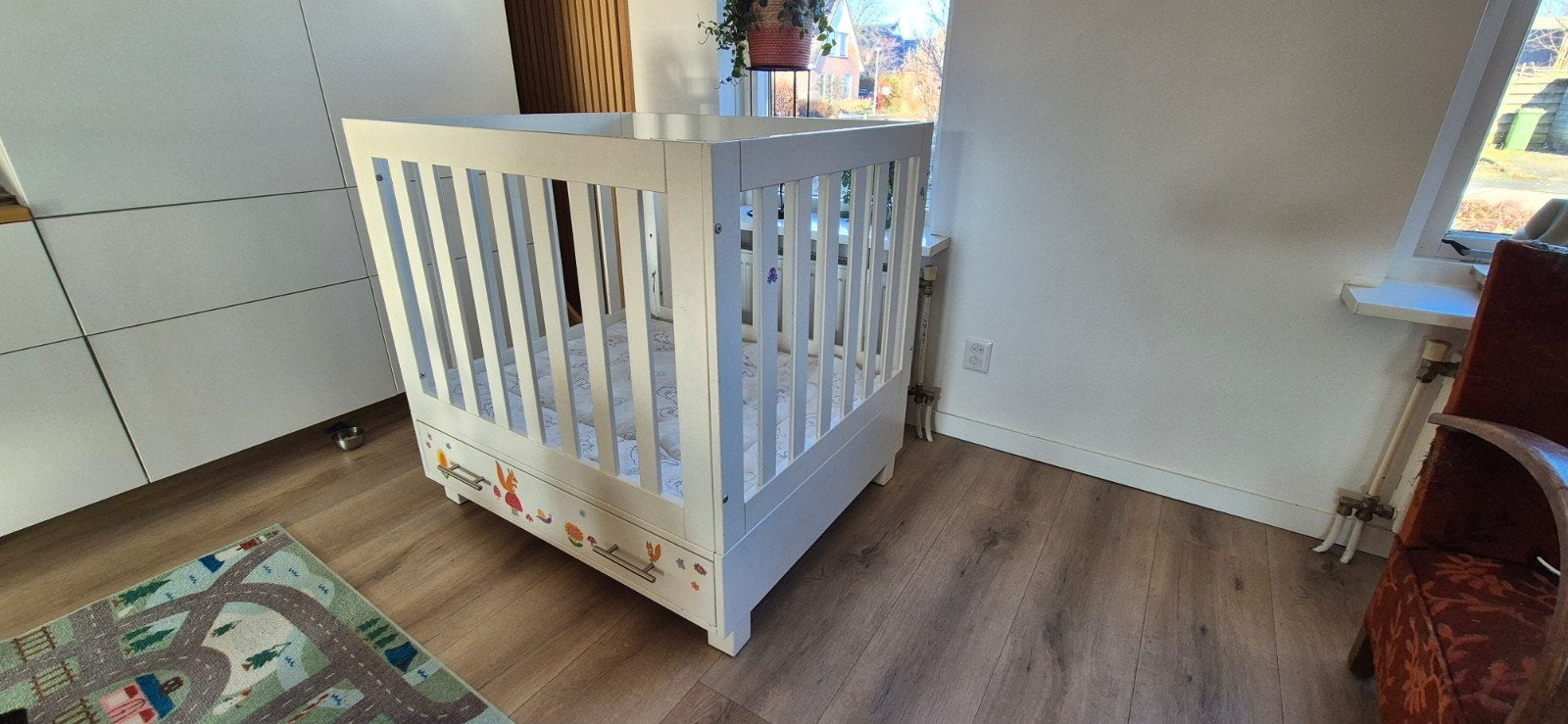 Witte box met lade - Happy Baby BV, Ophalen, Gebruikt, Vierkant, Lade