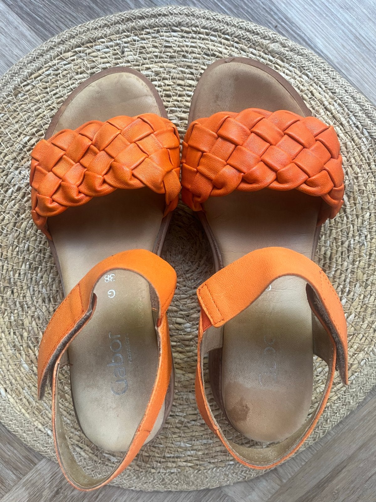 Gabor sandalen maat 38 - Oranje, Ophalen of Verzenden, Gedragen, Oranje, Sandalen of Muiltjes