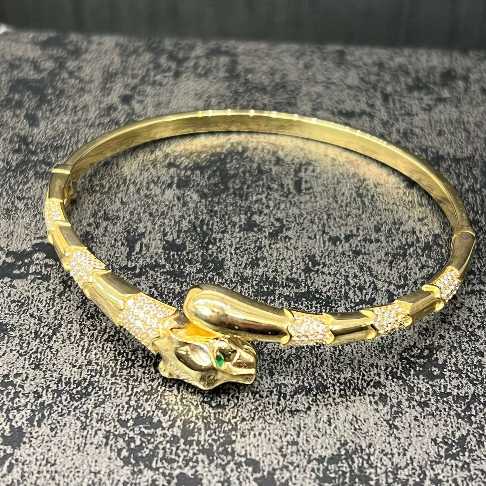 14 karaat gouden armband panter model, Ophalen of Verzenden, Nieuw, Goud
