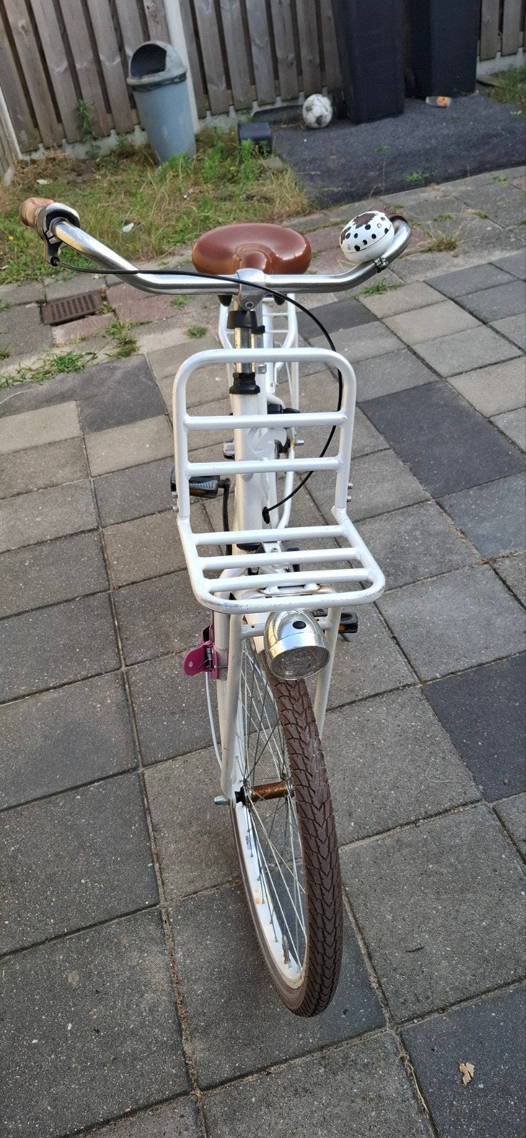 Sparta Pick-up fiets, wit, met voordrager, Fietsen en Brommers, Fietsen | Dames | Damesfietsen, Gebruikt, Sparta, 50 tot 53 cm