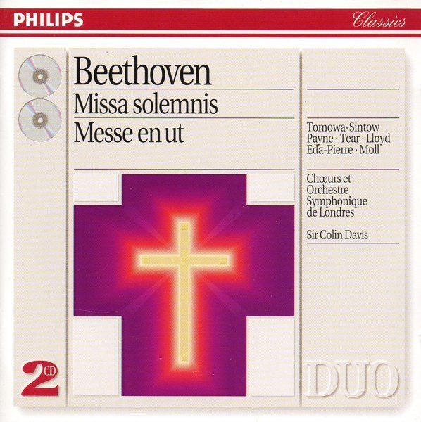 BEETHOVEN Missa solemnis / mass in c 2 - CD DAVIS, Cd's en Dvd's, Cd's | Klassiek, Ophalen of Verzenden, Classicisme, Gebruikt
