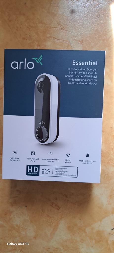 Arlo Essential Video Deurbel - Nieuw in originele doos, Huis en Inrichting, Deurbellen, Ophalen of Verzenden