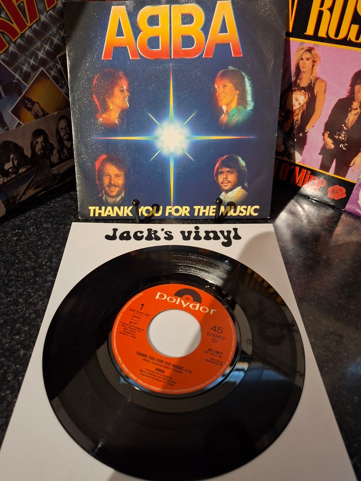 ABBA - Thank You For The Music (Vinyl Single)1984, 7 inch, Ophalen of Verzenden, Overige typen, Fotohoes