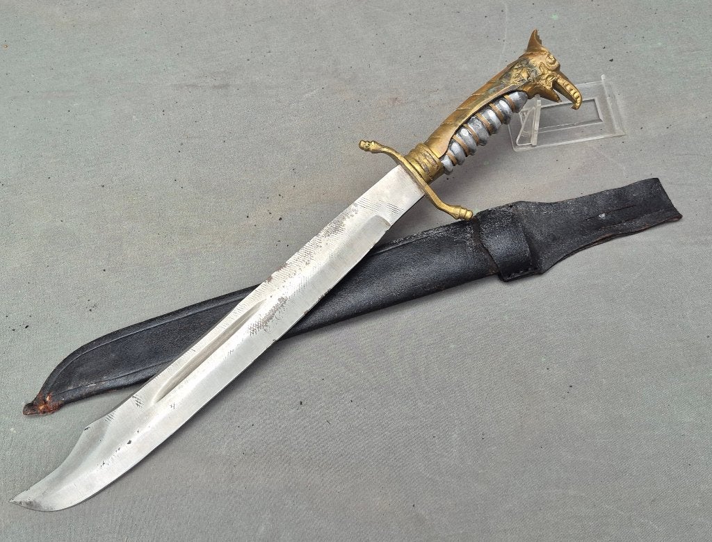 Indonesiche Dolk-Golok Klewang, iconische kap-en jachtmessen, Ophalen of Verzenden, Landmacht, Azië, Mes of Dolk