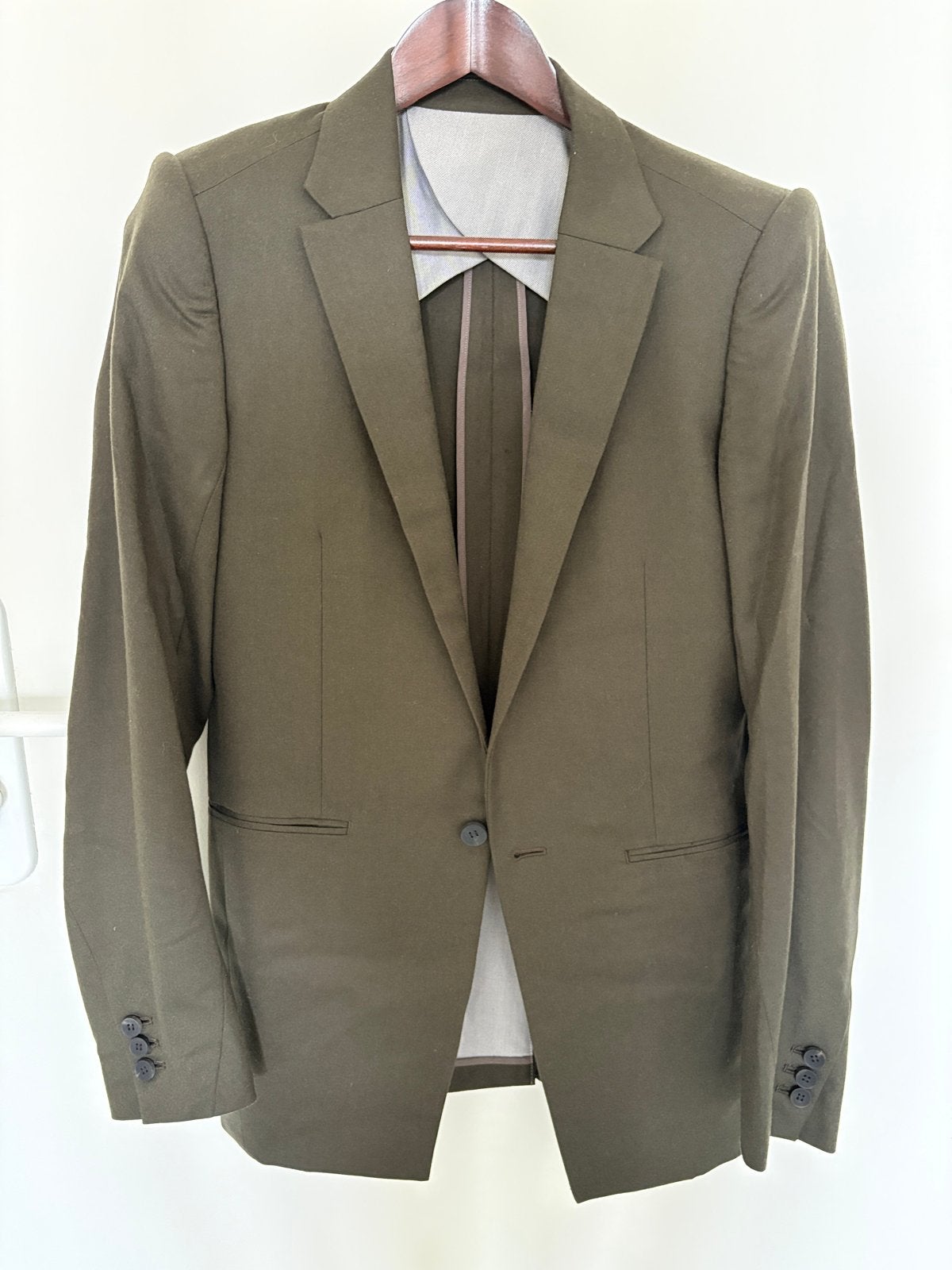 Devoa wollen blazer - Zo goed als nieuw - Maat 46/48 (M), Ophalen of Verzenden, Zo goed als nieuw, Maat 48/50 (M), Groen