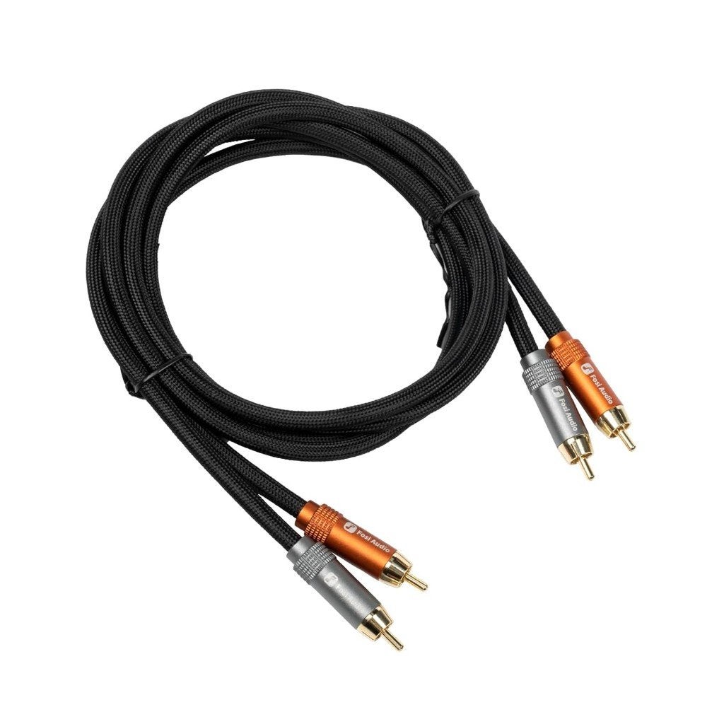 Fosi Audio 2x RCA - 2x RCA kabel 1,2 m vergulde connectoren, Ophalen of Verzenden, Refurbished, Minder dan 2 meter, Interlink-kabel