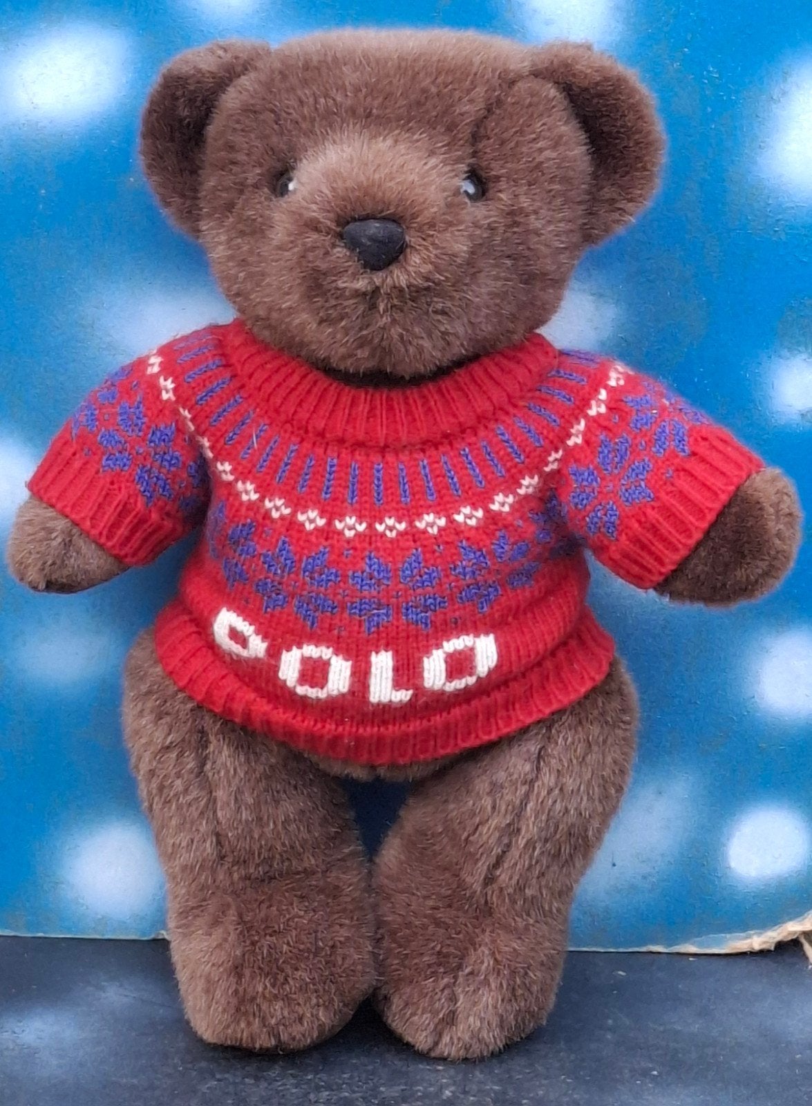 Beer. RALPH LAUREN. Polo beer. 2000. 37 cm., Ophalen, Zo goed als nieuw, Stoffen beer, Overige merken